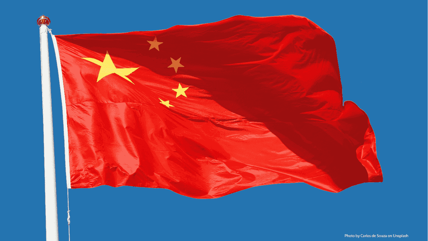 Chinese flag representing China shipping market news